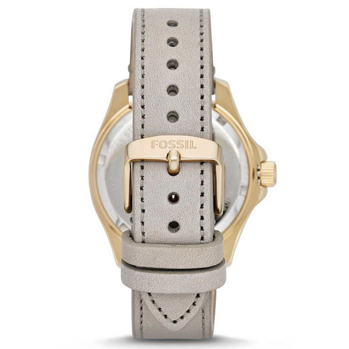 Fossil Cecile Champagne Dial Grey Leather Strap Watch for Women - AM4529 Watches Fossil   