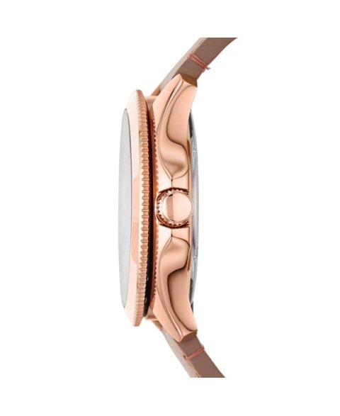 Fossil Cecile White Dial Sand Leather Strap Watch for Women - AM4532 Watches Fossil   