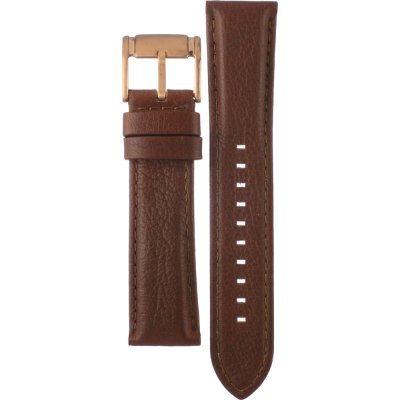 Fossil Flynn Mechanical Skeleton Champagne Dial Brown Leather Strap Watch for Men - BQ2215 Watches Fossil   