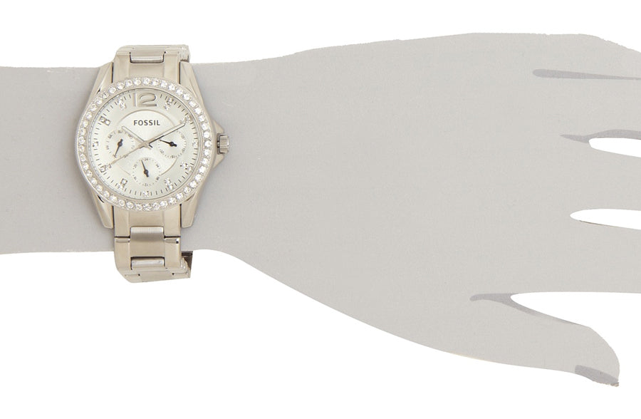 Fossil Riley Multifunction Silver Dial Silver Steel Strap Watch for Women - ES3202 Watches Fossil   