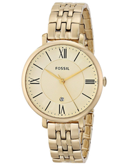 Fossil Jacqueline White Dial Gold Steel Strap Watch for Women - ES3434 Watches Fossil   