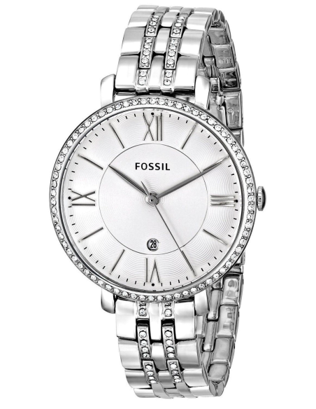 Fossil Jacqueline White Dial Silver Steel Strap Watch for Women - ES3545 Watches Fossil   