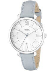 Fossil Jacqueline White Dial Light Blue Leather Strap Watch for Women - ES3821 Watches Fossil   