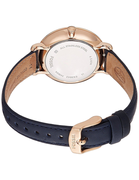 Fossil Jacqueline White Dial Blue Leather Strap Watch for Women - ES4291 Watches Fossil   