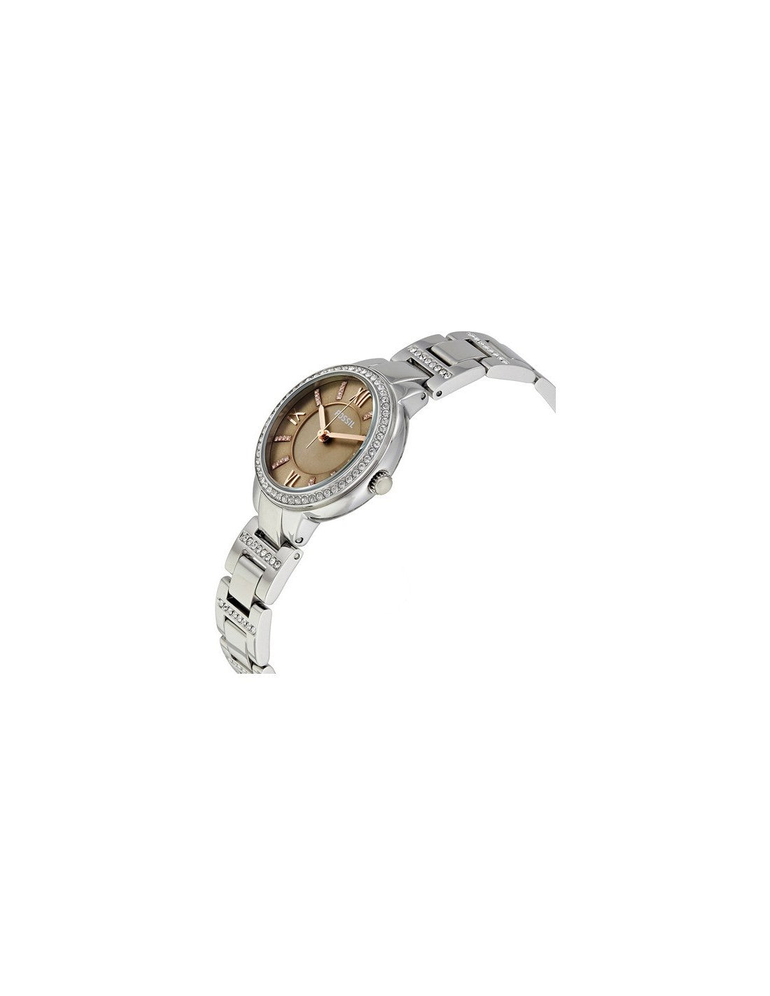 Fossil Virginia Taupe Dial Silver Steel Strap Watch for Women - ES4147 Watches Fossil   