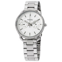 Fossil Tailor White Dial Silver Stainless Steel Strap Watch for Women - ES4262 Watches Fossil   