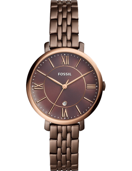 Fossil Jacqueline Brown Dial Brown Steel Strap Watch for Women - ES4275 Watches Fossil   