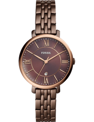 Fossil Jacqueline Brown Dial Brown Steel Strap Watch for Women - ES4275 Watches Fossil   