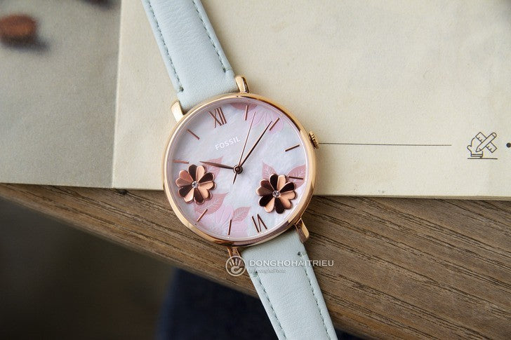 Fossil Jacqueline Multi Colored Dial Blue Leather Strap Watch for Women - ES4813 Watches Fossil   