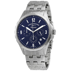 Fossil Forrester Chronograph Blue Dial Silver Steel Strap Watch for Men - FS5605 Watches Fossil   