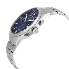 Fossil Forrester Chronograph Blue Dial Silver Steel Strap Watch for Men - FS5605 Watches Fossil   