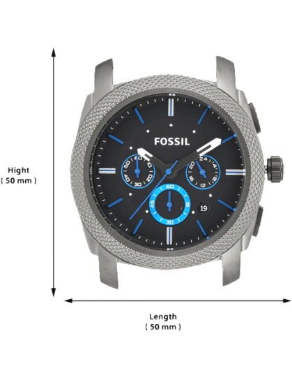 Fossil Machine Chronograph Brown Dial Grey Steel Strap Watch for Men - FS4931 Watches Fossil   