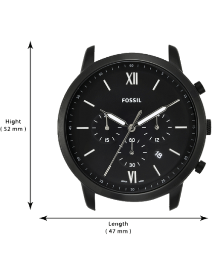 Fossil Neutra Chronograph Black Dial Black Steel Strap Watch for Men - FS5474 Watches Fossil   