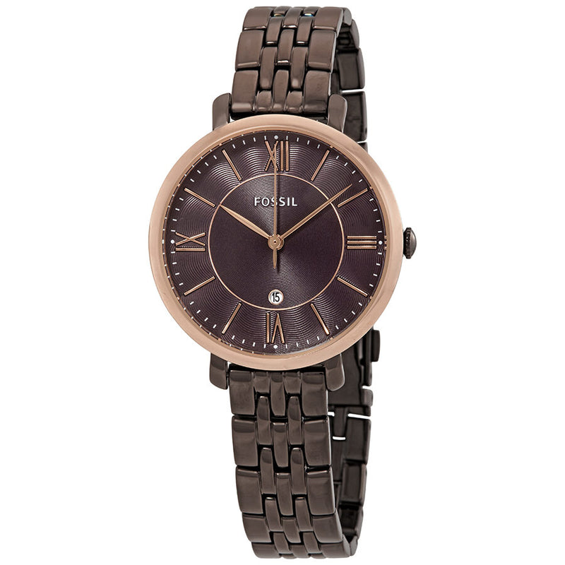 Fossil Jacqueline Brown Dial Brown Steel Strap Watch for Women - ES4275 Watches Fossil   