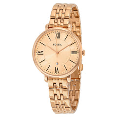 Fossil Jacqueline Rose Gold Dial Rose Gold Steel Strap Watch for Women - ES3435 Watches Fossil   