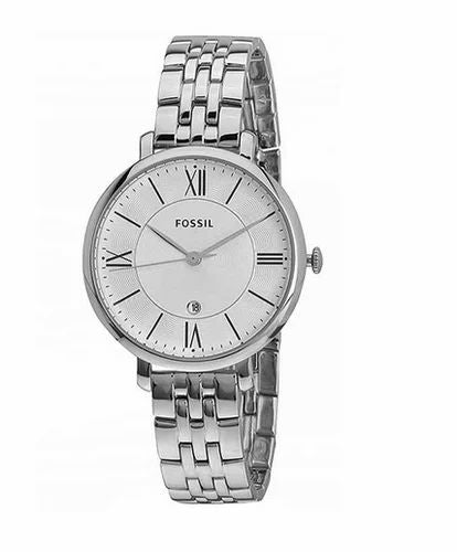 Fossil Jacqueline White Dial Silver Steel Strap Watch for Women - ES3433 Watches Fossil   