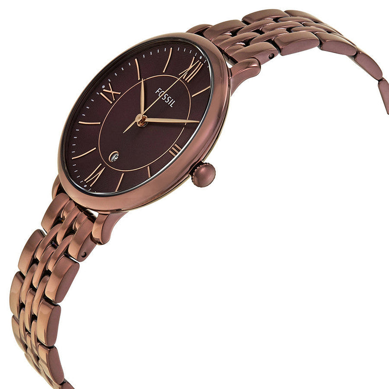 Fossil Jacqueline Brown Dial Brown Steel Strap Watch for Women - ES4100 Watches Fossil   