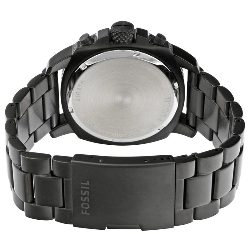 Fossil Machine Chronograph Black Dial Black Steel Strap Watch for Men - FS4927 Watches Fossil   