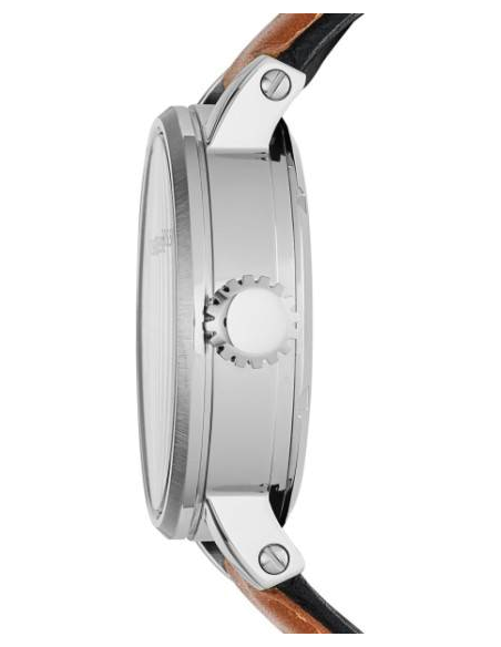 Fossil Boyfriend Automatic Skeleton Silver Dial Brown Leather Strap Watch for Women - ME3109 Watches Fossil   