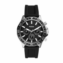 Fossil Bannon Multifunction Black Dial Black Silicone Strap Watch for Men - BQ2494 Watches Fossil   