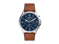 Fossil Forrester Chronograph Blue Dial Brown Leather Strap Watch for Men -  S5607 Watches Fossil   