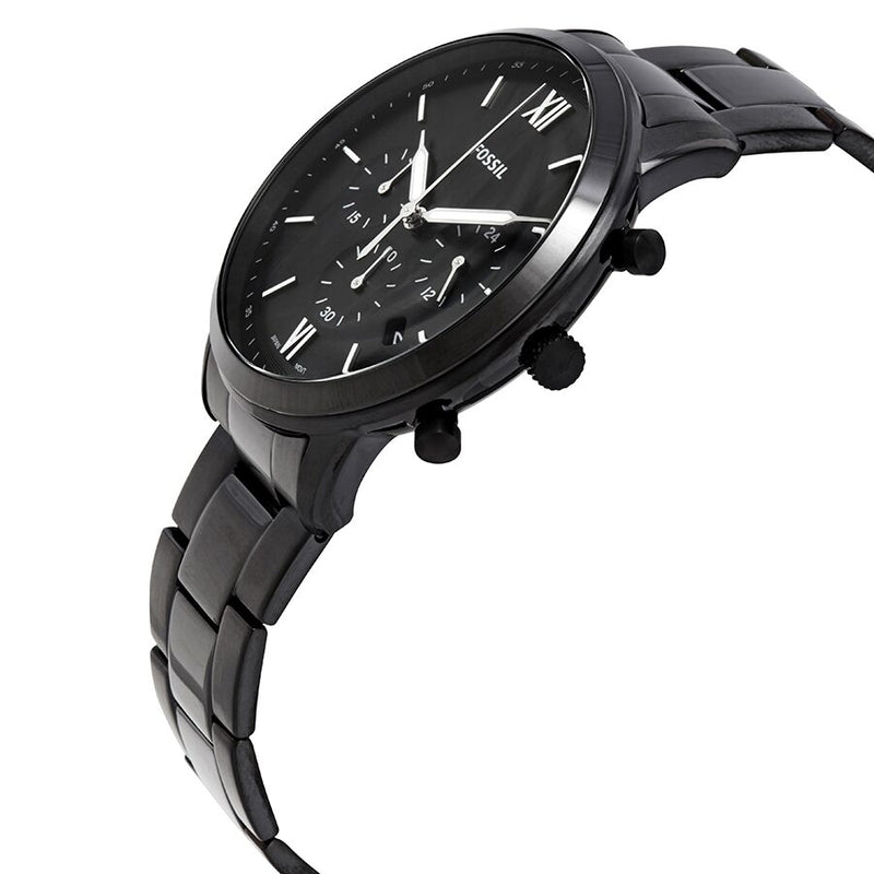 Fossil Neutra Chronograph Black Dial Black Steel Strap Watch for Men - FS5474 Watches Fossil   