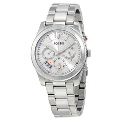 Fossil Boyfriend Multifunction Silver Dial Silver Steel Strap Watch for Women - ES3883 Watches Fossil   