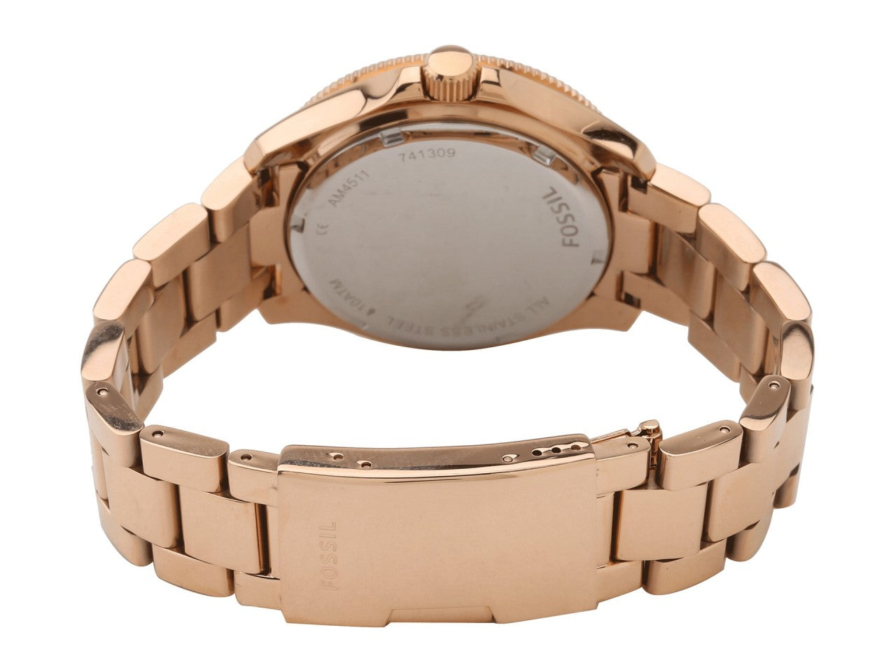 Fossil Cecile Rose Gold Dial Rose Gold Steel Strap Watch for Women - AM4511 Watches Fossil   
