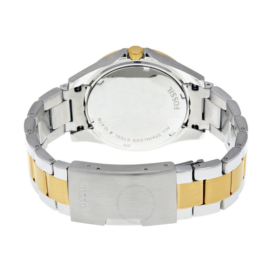 Fossil Riley White Dial Two Tone Steel Strap Watch for Women - ES3204 Watches Fossil   