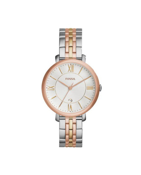 Fossil Jacqueline White Dial Two Tone Steel Strap Watch for Women - ES3844 Watches Fossil   