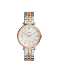 Fossil Jacqueline White Dial Two Tone Steel Strap Watch for Women - ES3844 Watches Fossil   