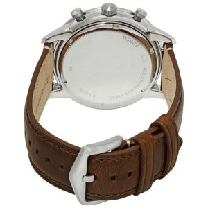 Fossil Townsman Chronograph White Dial Brown Leather Strap Watch for Men - FS5350 Watches Fossil   