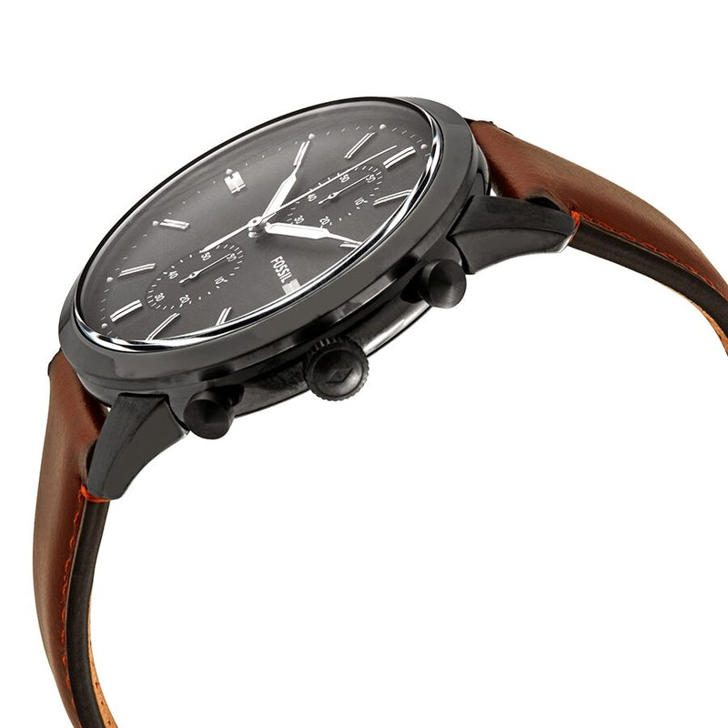 Fossil Townsman Chronograph Gray Dial Brown Leather Strap Watch for Men - FS5522 Watches Fossil   