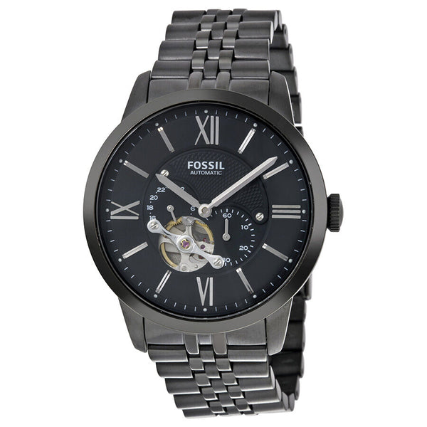 Fossil Townsman Multi Function Mechanical Black Dial Black Steel Strap Watch for Men - ME3062 Watches Fossil   