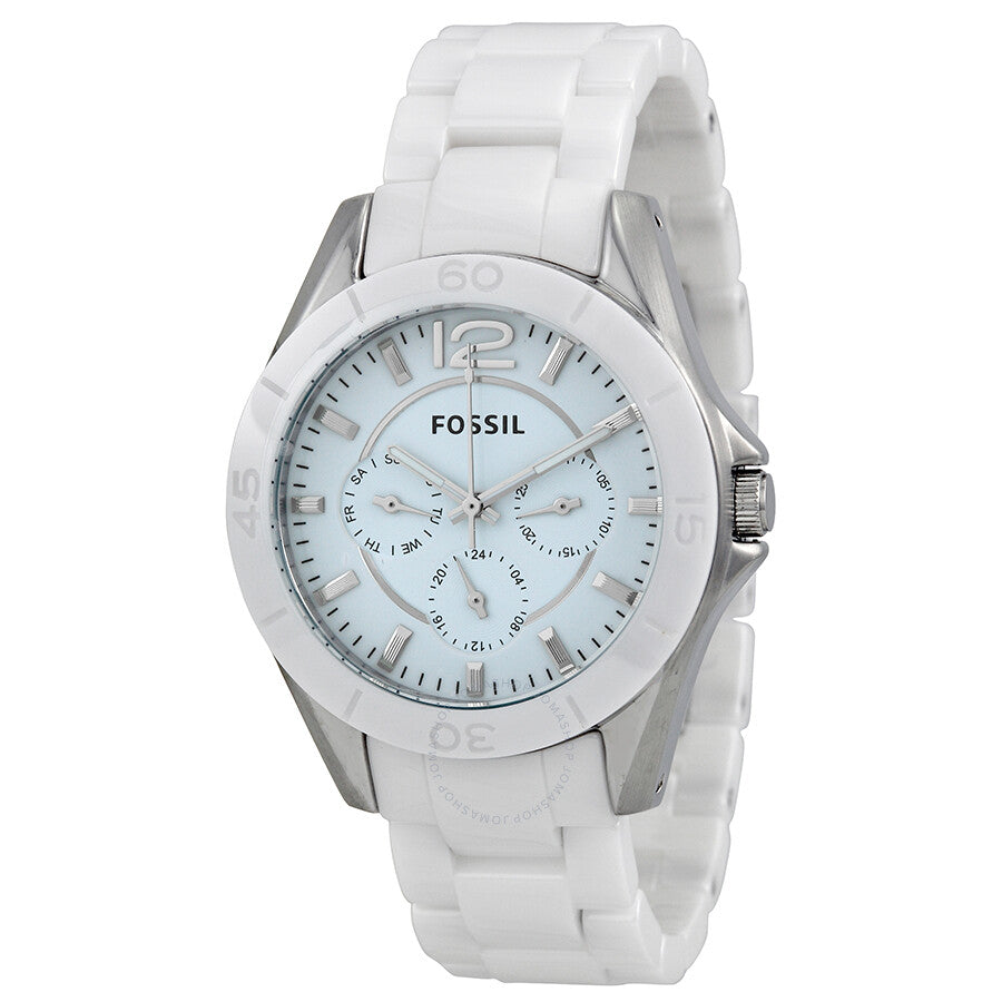 Fossil Ceramic White Dial White Steel Strap Watch for Women - CE1002 Watches Fossil   