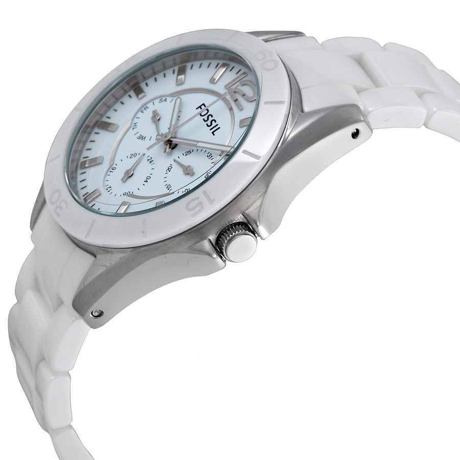 Fossil Ceramic White Dial White Steel Strap Watch for Women - CE1002 Watches Fossil   