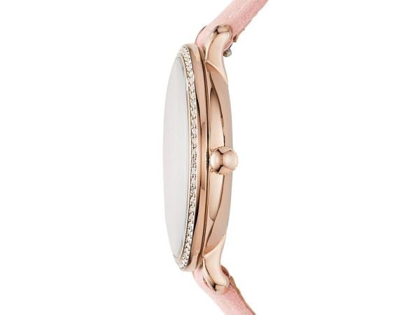 Fossil Jacqueline White Dial Pink Leather Strap Watch for Women - ES4303 Watches Fossil   