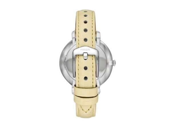 Fossil Jacqueline Three-Hand White Dial Yellow Leather Strap Watch for Women - ES4812 Watches Fossil   