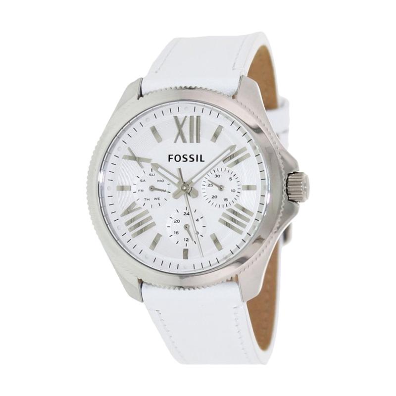 Fossil Cecile White Dial White Leather Strap Watch for Women - AM4484 Watches Fossil   