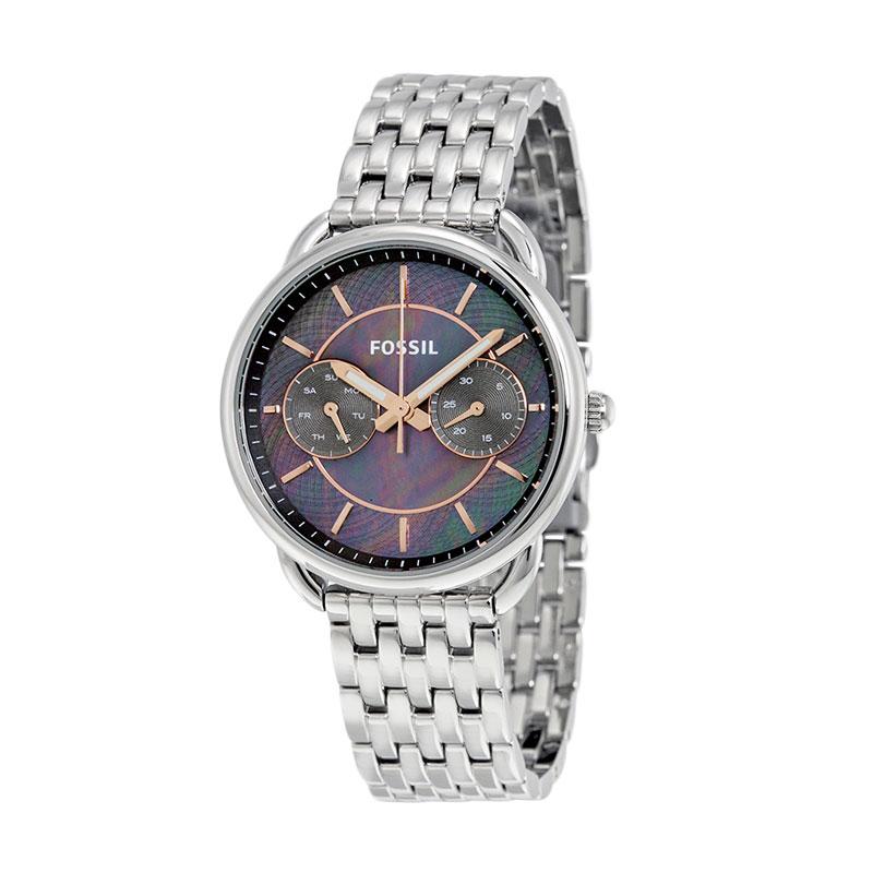 Fossil Tailor Black Mother of Pearl Dial Silver Stainless Steel Strap Watch for Women - ES3911 Watches Fossil   