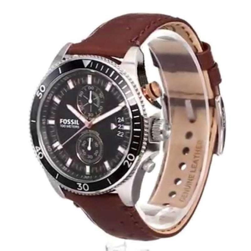 Fossil Wakefield Black Dial Brown Leather Strap Watch for Men - CH2944 Watches Fossil   