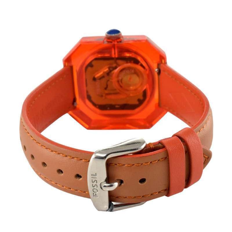 Fossil Candy White Dial Brown Leather Strap Watch for Women - ES3537 Watches Fossil   