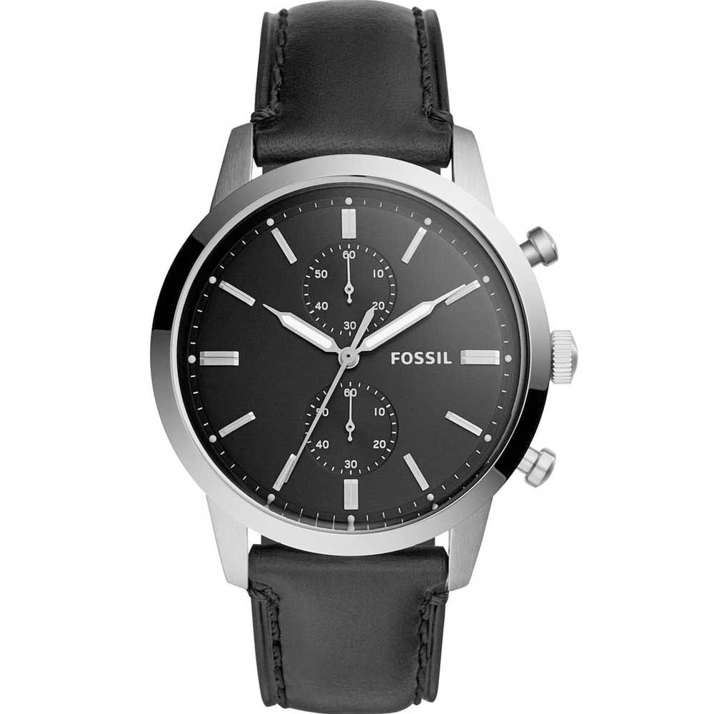 Fossil Townsman Multifunction Black Dial Black Leather Strap Watch for Men - FS5396 Watches Fossil   