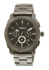 Fossil Machine Chronograph Black Dial Black Steel Strap Watch for Men - FS4662 Watches Fossil   