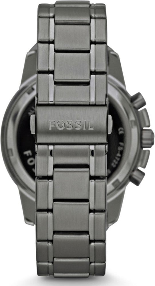 Fossil Dean Chronograph Black Dial Black Steel Strap Watch for Men - FS4721 Watches Fossil   