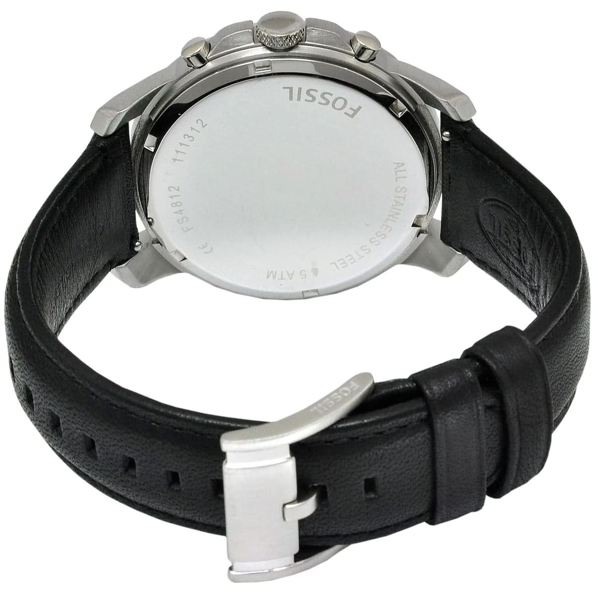 Fossil Grant Chronograph Black Dial Black Leather Strap Watch for Men - FS4812 Watches Fossil   