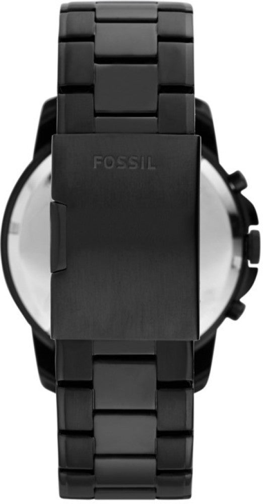 Fossil Grant Chronograph Black Dial Black Steel Strap Watch for Men - FS4832 Watches Fossil   