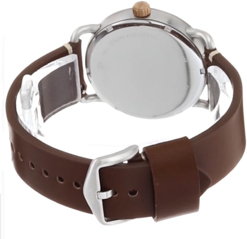 Fossil Commuter Grey Dial Brown Leather Strap Watch for Men - FS5417 Watches Fossil   