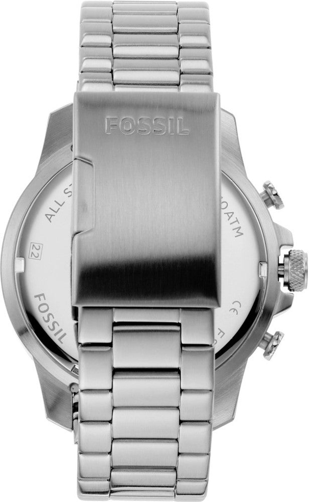 Fossil Bowman Chronograph Blue Dial Silver Steel Strap Watch for Men - FS5604 Watches Fossil   