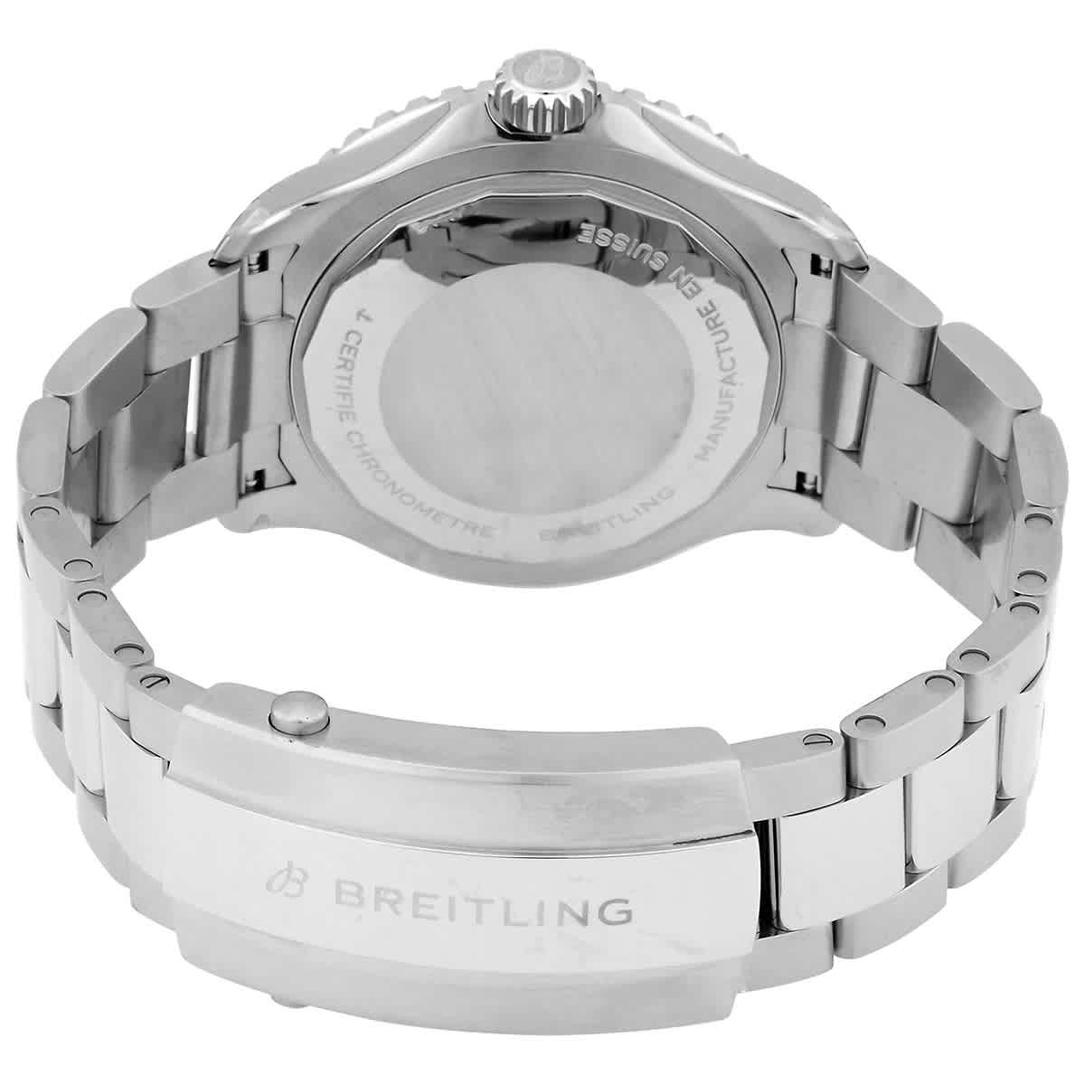 Breitling Superocean Automatic 42mm Blue Dial Silver Steel Strap Watch for Men - A17375E71C1A1 Watches Breitling   